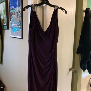 Plum Ralph Lauren Evening 3/4 length dress
